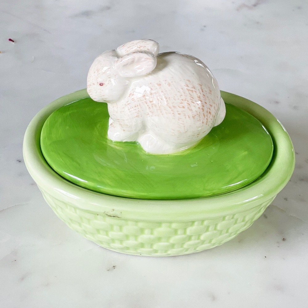 Hallmark Bunny Tureen, Lidded Dish, Easter Decoration, Spring Table Decor